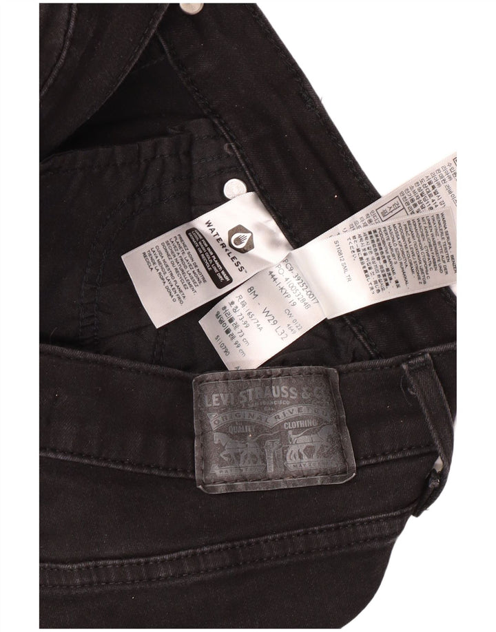 Levi's ženske traperice US 8 srednje W29 L32 crni pamuk