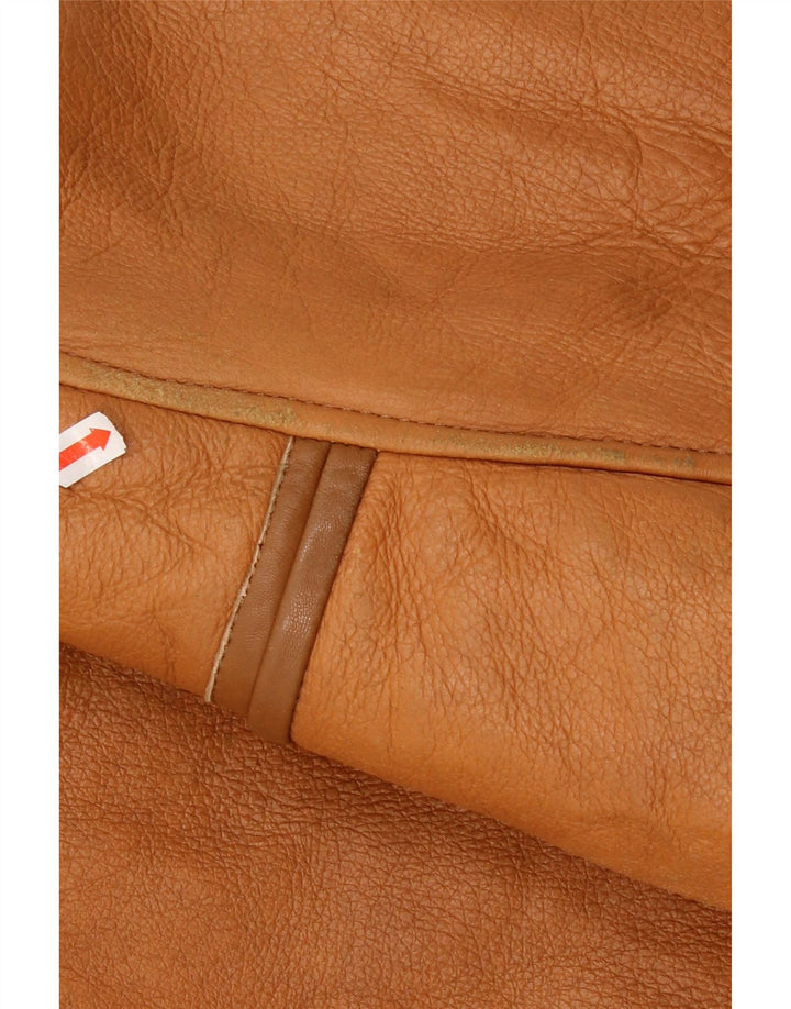 Vintage muška jakna s ovčicama UK 36 Mala smeđa