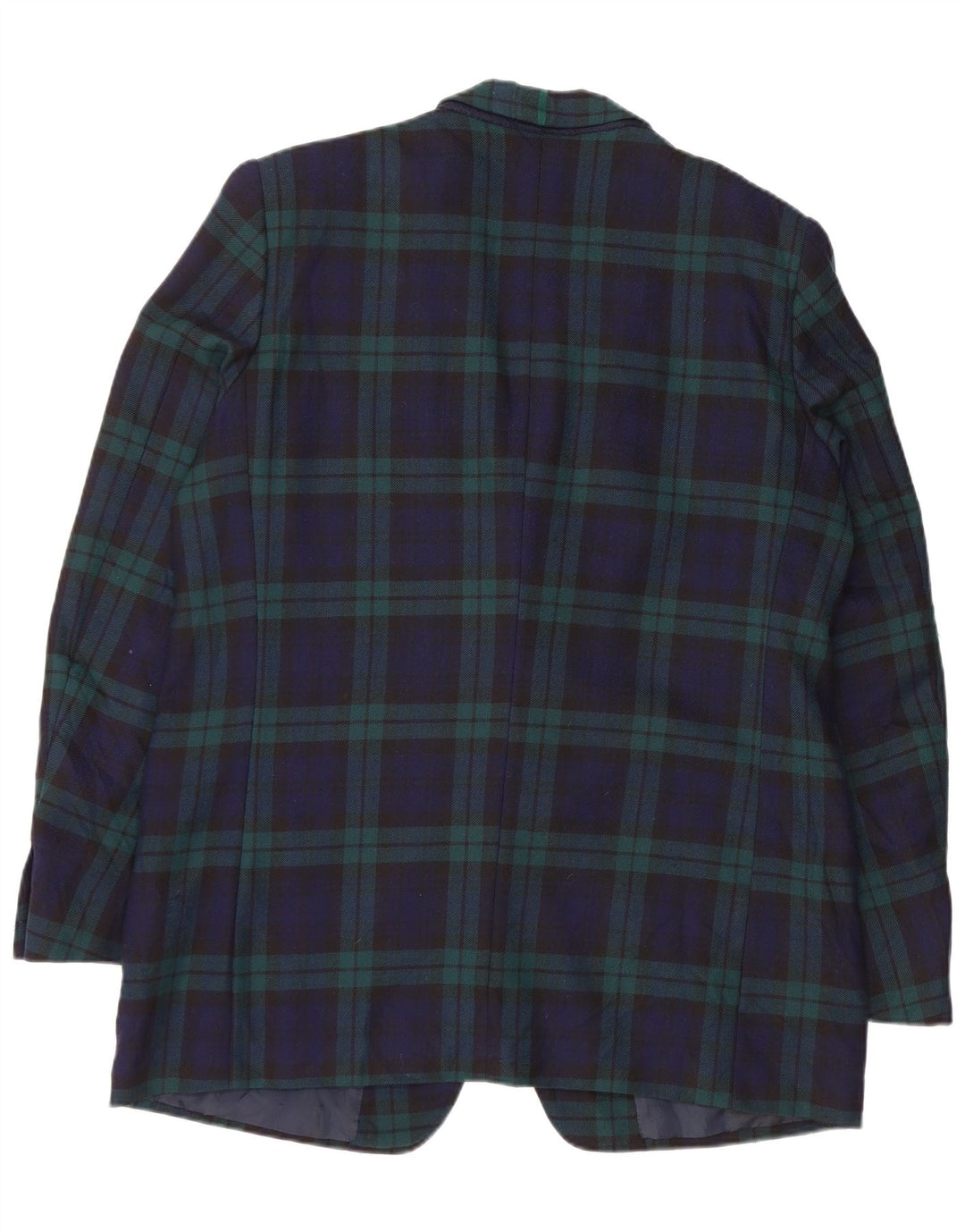 AQUASCUTUM Muška jakna sa 3 gumba UK 40 Veliki tamnoplavi karirani