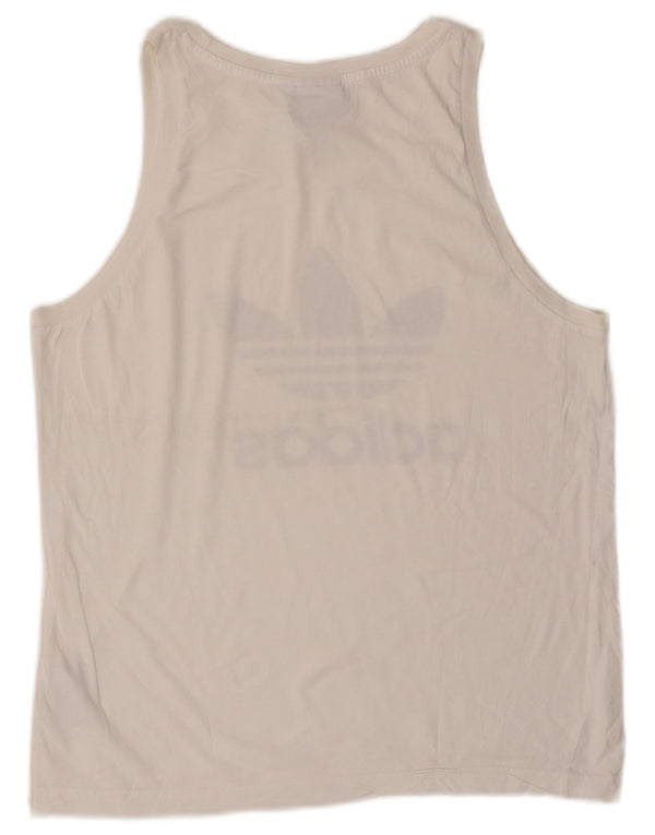 Adidas muški grafički prsluk Srednji bijeli pamuk