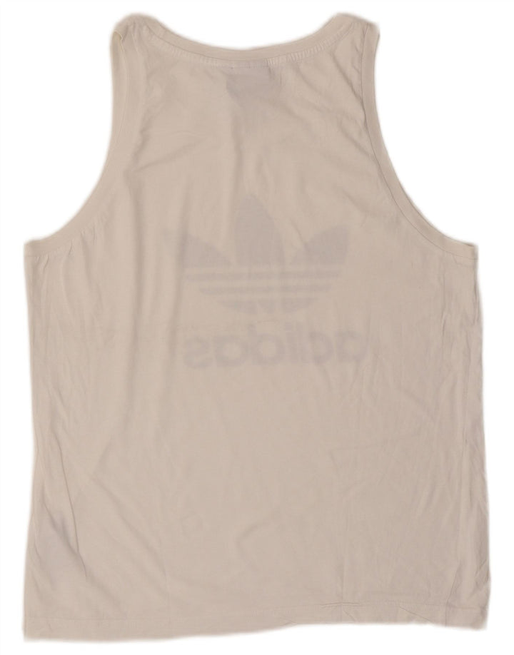 Adidas muški grafički prsluk Srednji bijeli pamuk