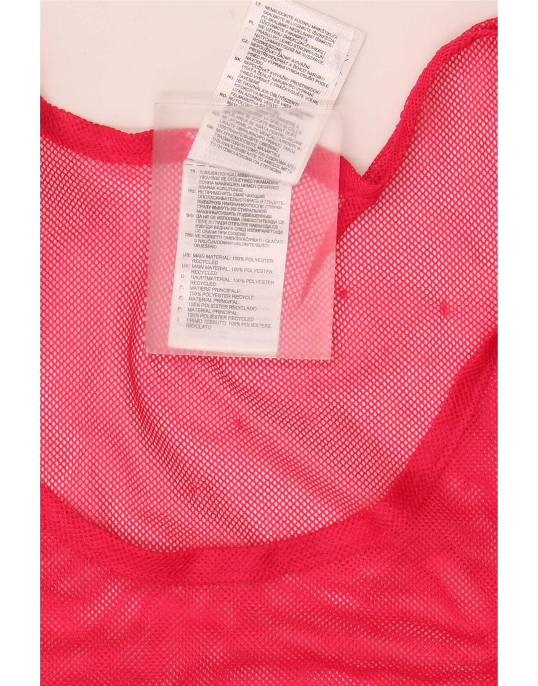 Adidas Mens See Through Graphic Vest Top Large Pink Polyester