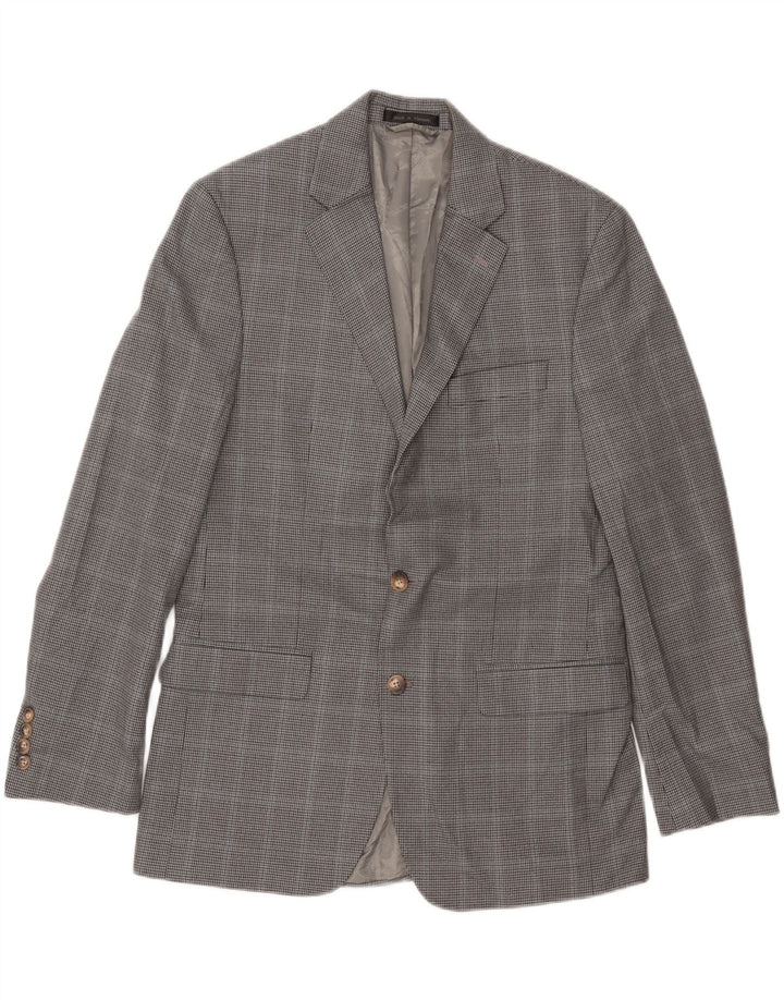 CHAPS Muška jakna sako s 2 gumba UK 38 srednje sivi poliester u obliku houndstooth-a