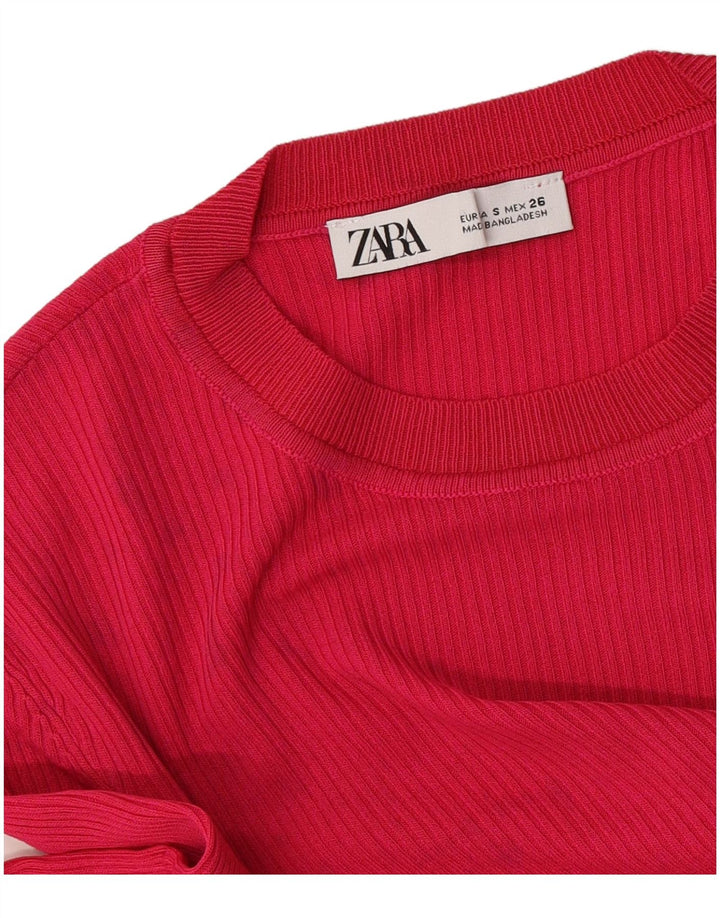 Zara ženska majica dugih rukava UK 10 Mala ružičasta