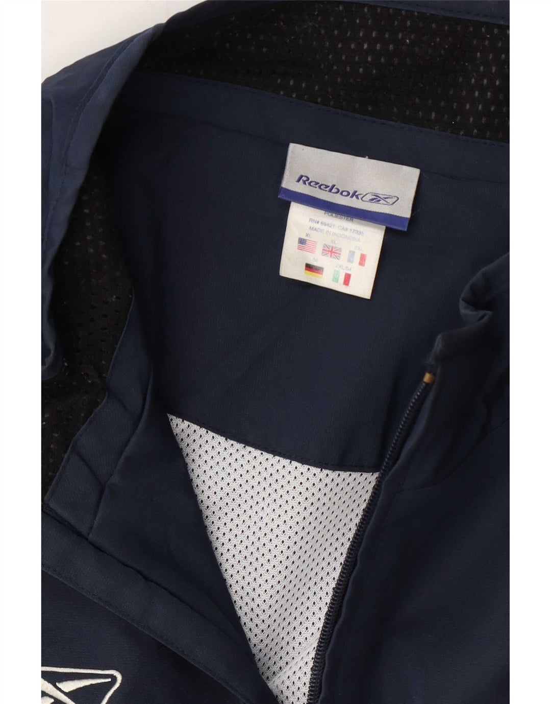 Reebok muška kišna jakna UK 42 XL tamnoplavi poliester