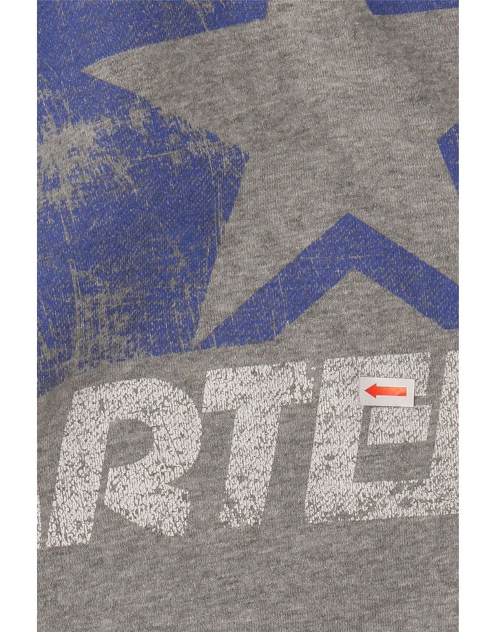 STARTER Mens Graphic Hoodie Jumper Medium Grey Cotton Vintage Starter and Second-Hand Starter from Messina Hembry 