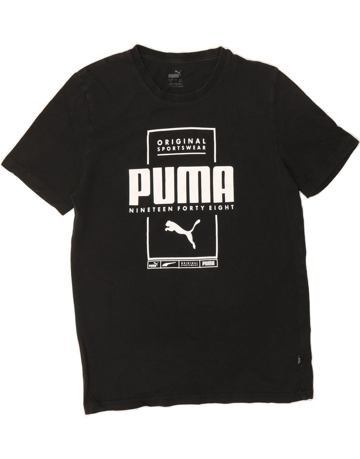 PUMA Mens Graphic T-Shirt Top Small Black Cotton Vintage Puma and Second-Hand Puma from Messina Hembry 