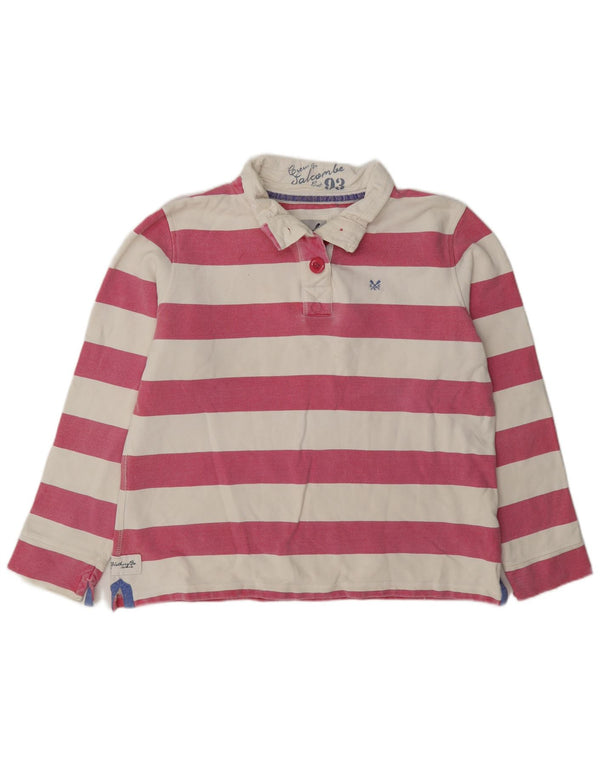 Crew Clothing Ženska majica s dugmadima i izrezom UK 16 Velike ružičaste pruge