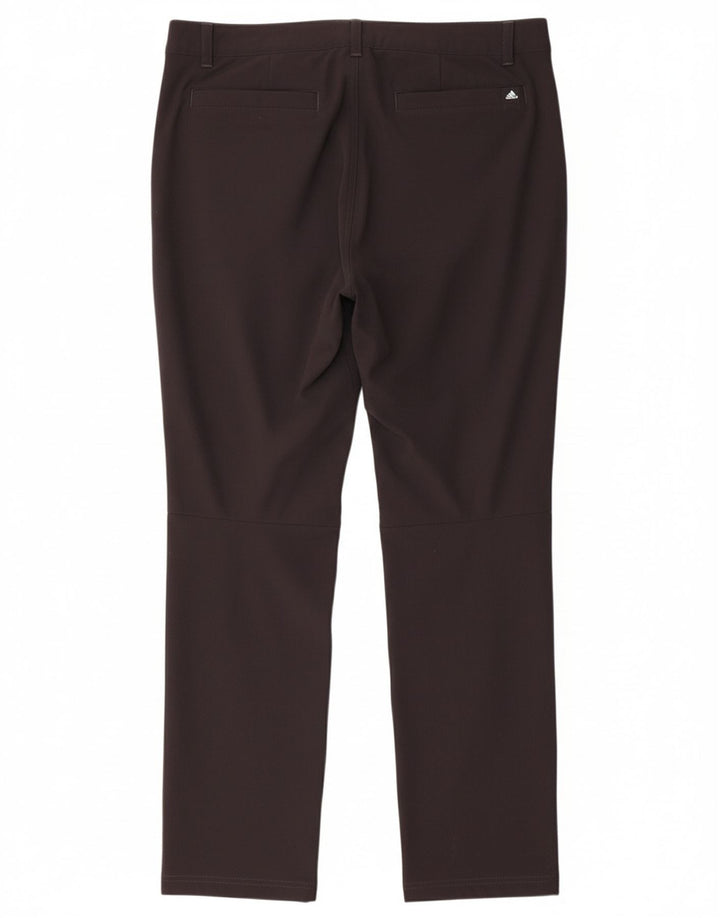 ADIDAS Mens Slim Chino Trousers W38 L31 Black Polyamide