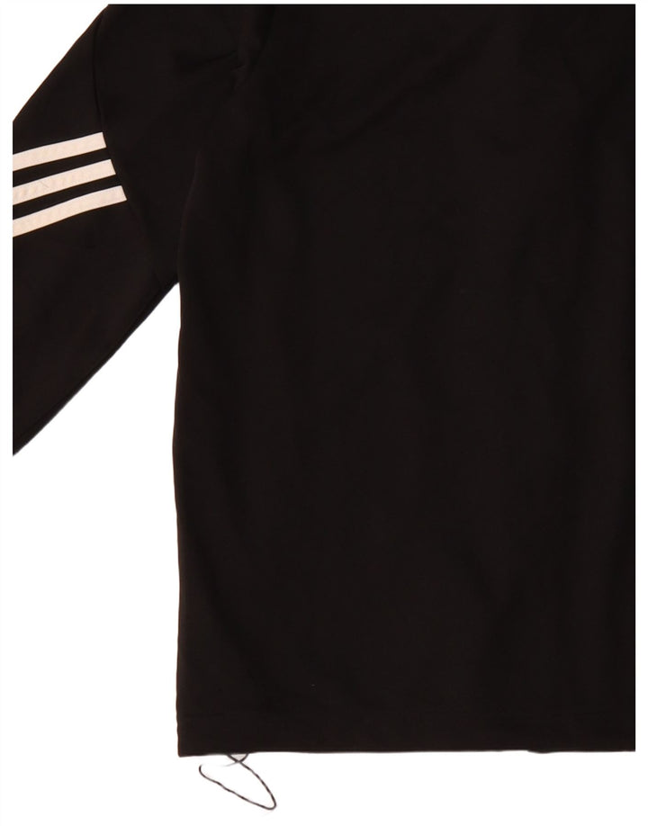 Gornja jakna od trenirke Adidas Climalite 13-14 godina, crni poliester