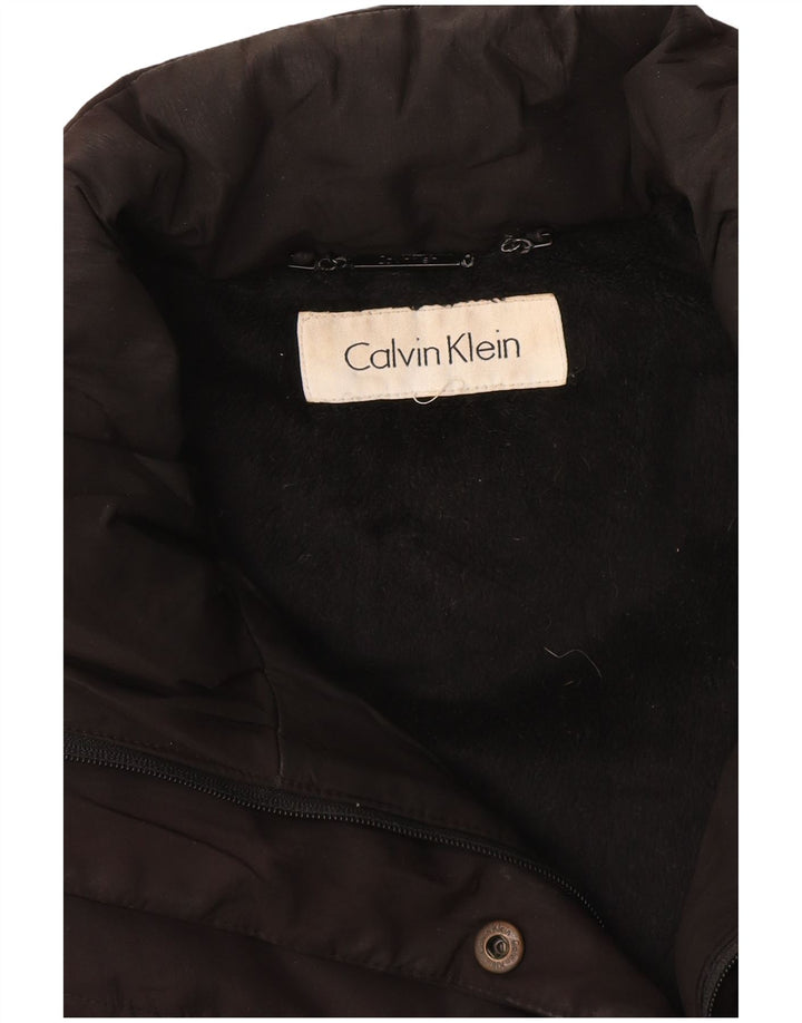 CALVIN KLEIN Ženska podstavljena jakna UK 12 srednje crna
