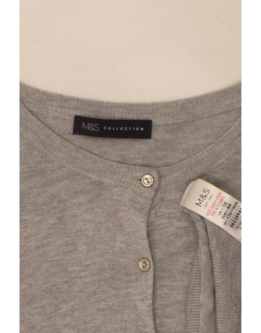 Marks & Spencer ženski kardigan pulover UK 16 Velika siva viskoza