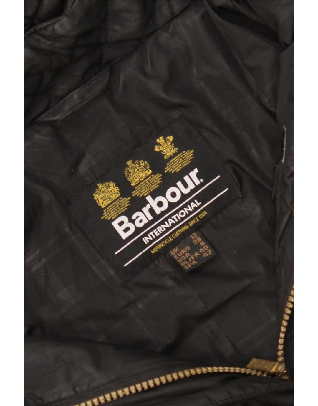 Barbour ženska prošivena parka jakna s kapuljačom UK 12 srednje crna