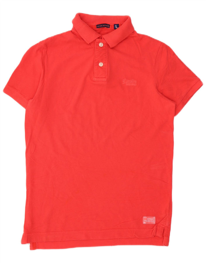Superdry muška polo majica velika crvena pamuk