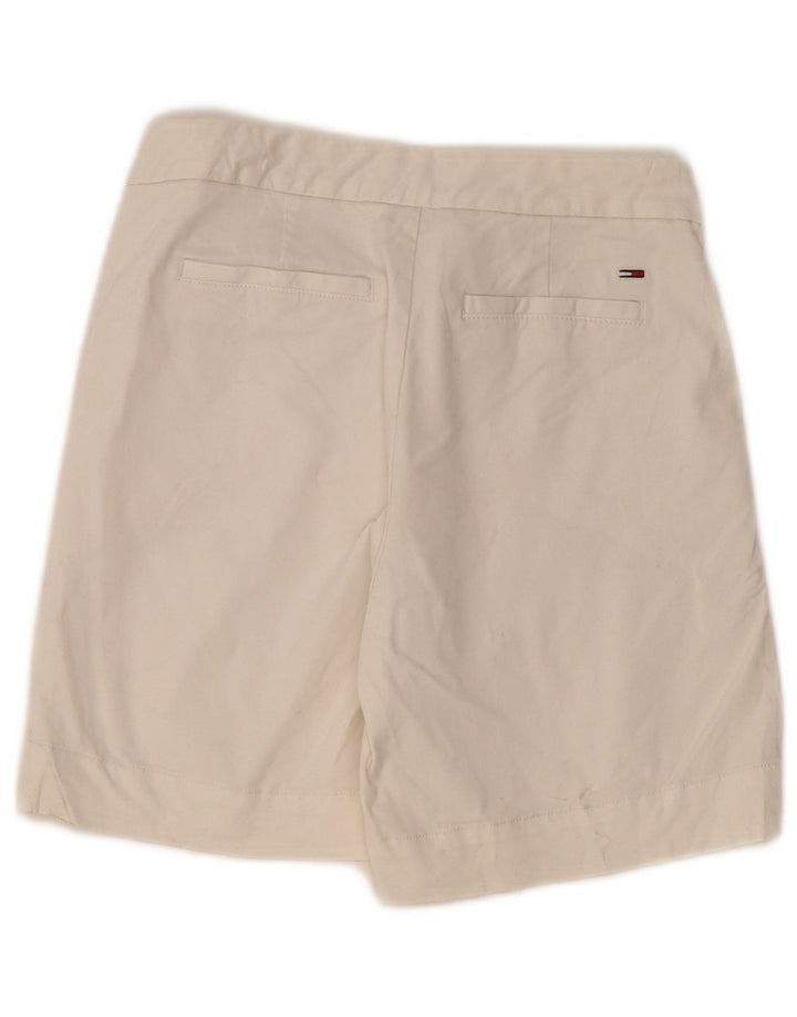 TOMMY HILFIGER Ženske chino kratke hlače W26 Male sivobijele boje pamuka