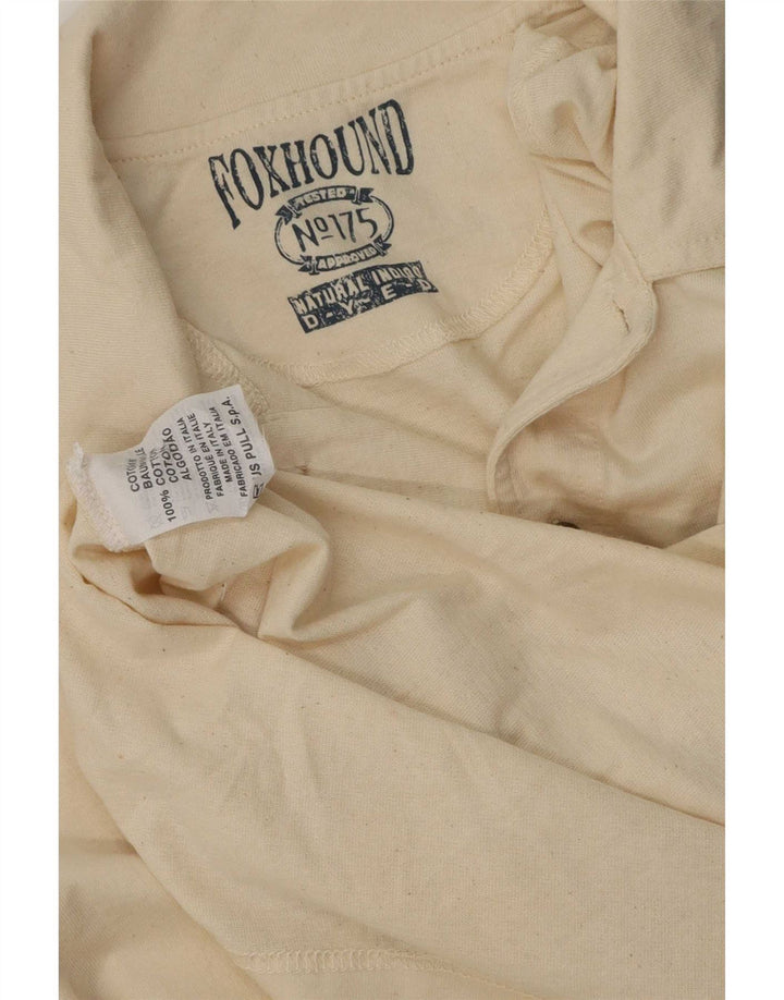 Foxhound muška grafička polo majica srednje bež pamučne retro boje