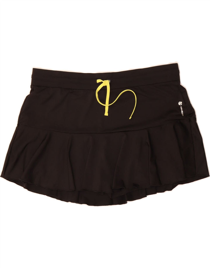 VINTAGE Womens Skort UK 16 Large Black Vintage Vintage and Second-Hand Vintage from Messina Hembry 