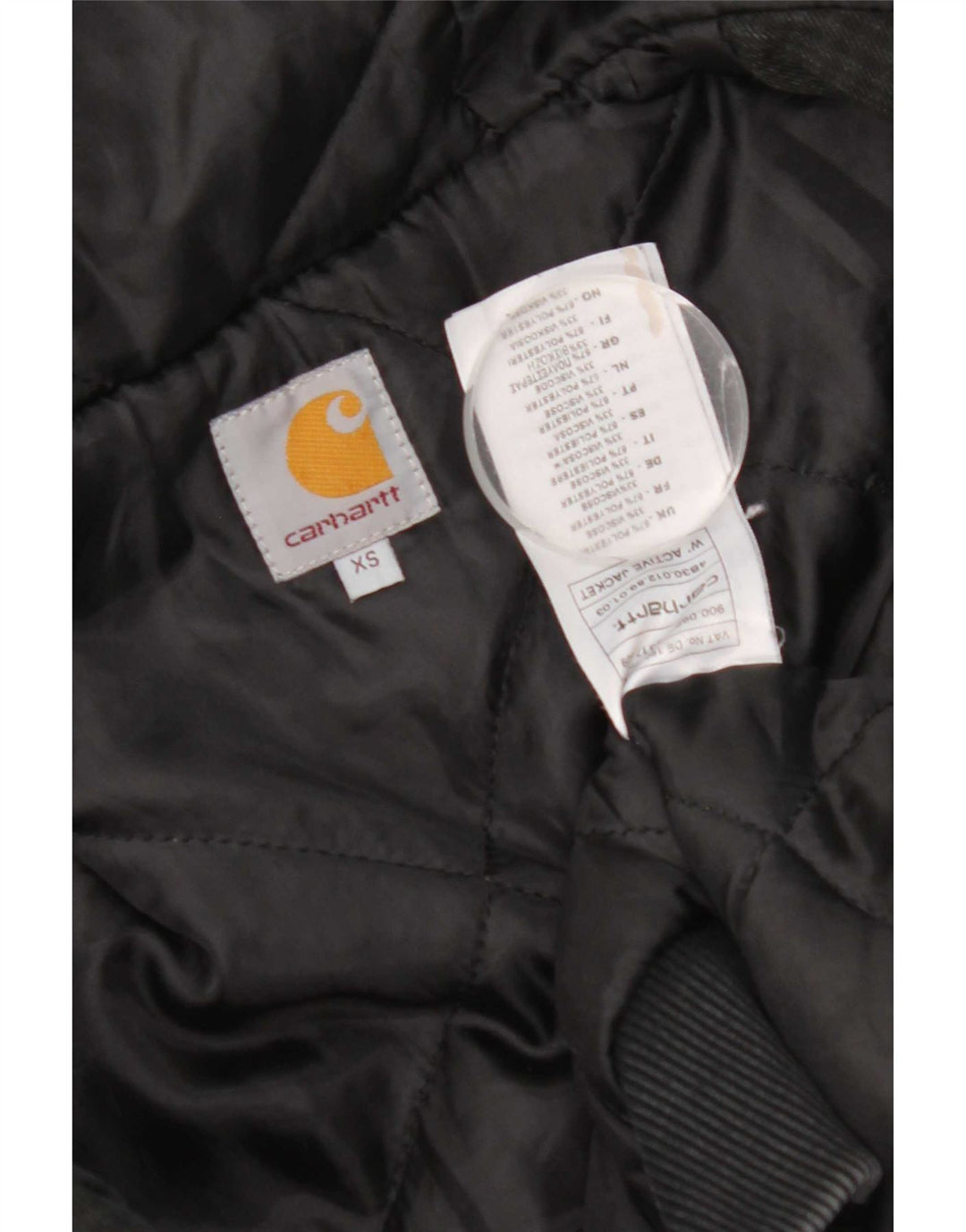 Carhartt ženska bomber jakna s kapuljačom UK 6 XS crni karirani poliester