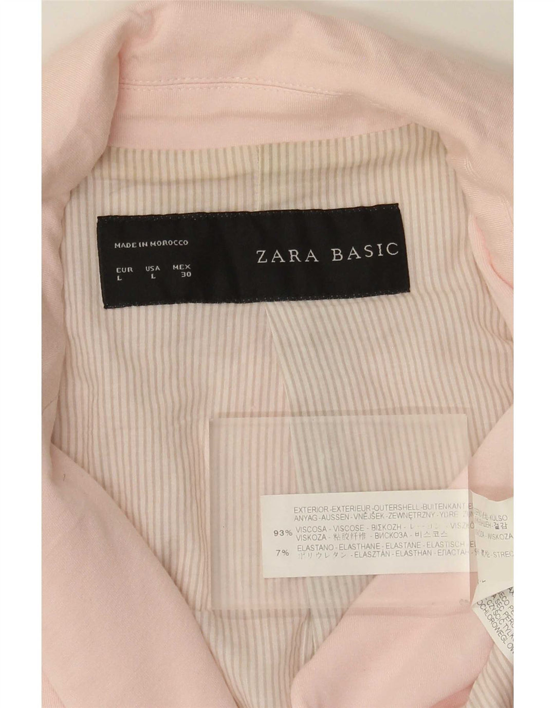 Zara ženski sako sa 1 gumbom UK 14 Velika ružičasta viskoza