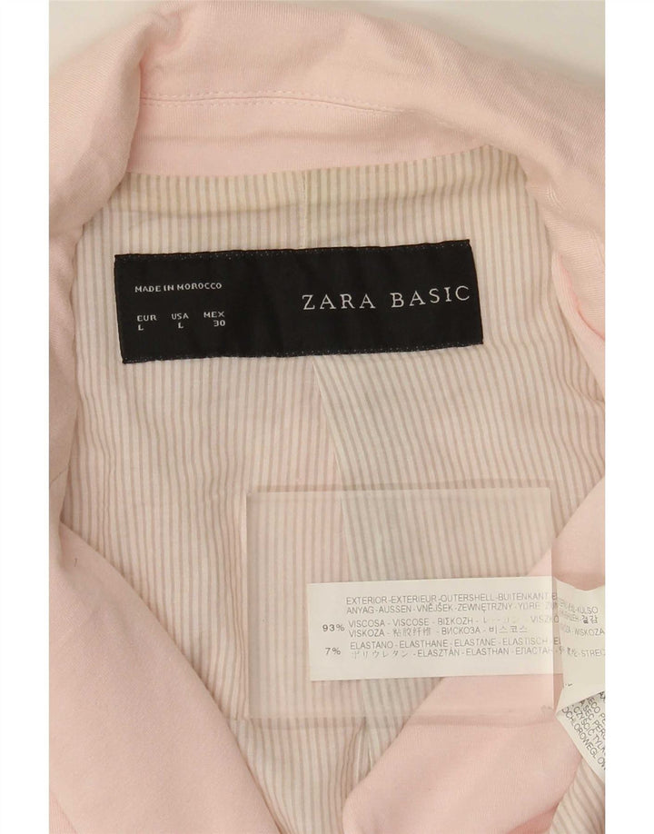 Zara ženski sako sa 1 gumbom UK 14 Velika ružičasta viskoza