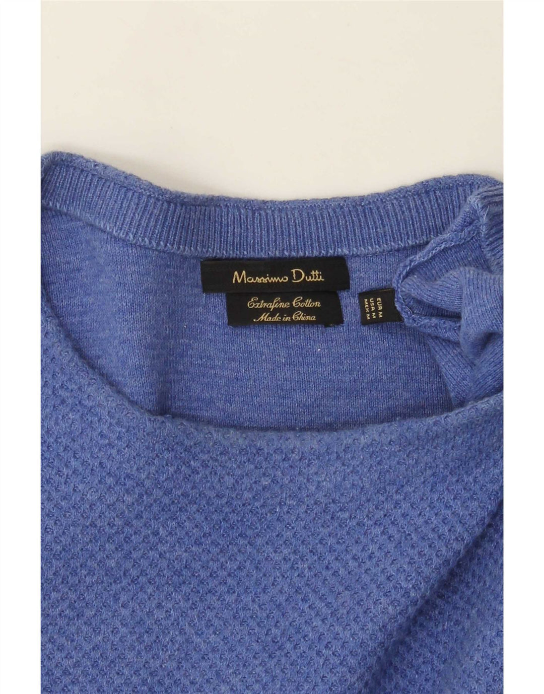 Srednje plavi muški džemper s okruglim izrezom Massimo Dutti