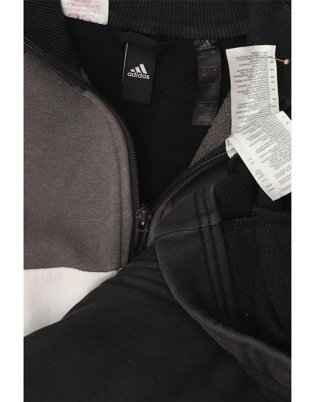 ADIDAS muška trenirka gornja jakna UK 42/44 srednje crna pamuk