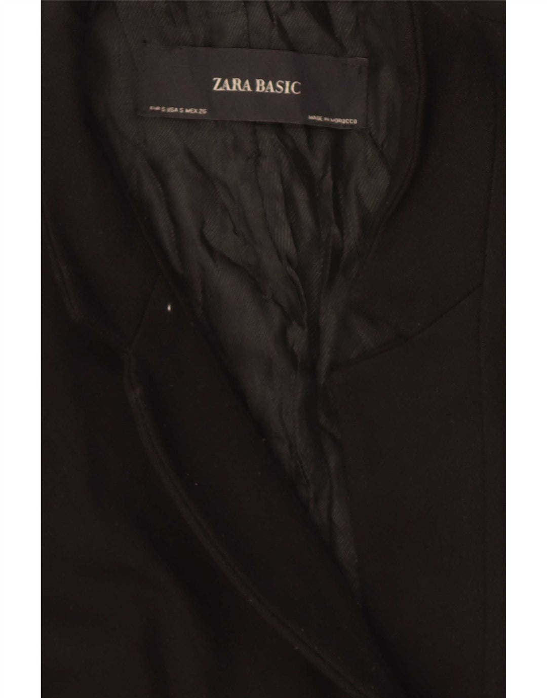 Zara ženska duga jakna jakna UK 10 mala crna