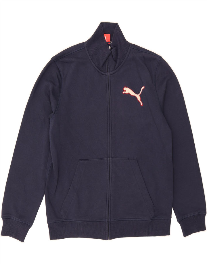 PUMA Mens Tracksuit Top Jacket Small Navy Blue Cotton Vintage Puma and Second-Hand Puma from Messina Hembry 