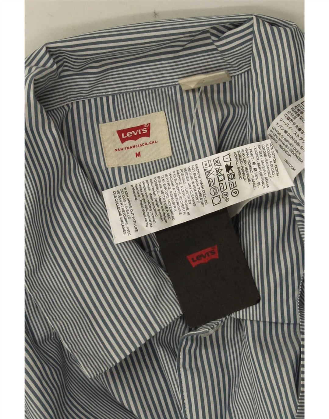 Levi's muška košulja kratkih rukava, pamuk na srednje plave pruge