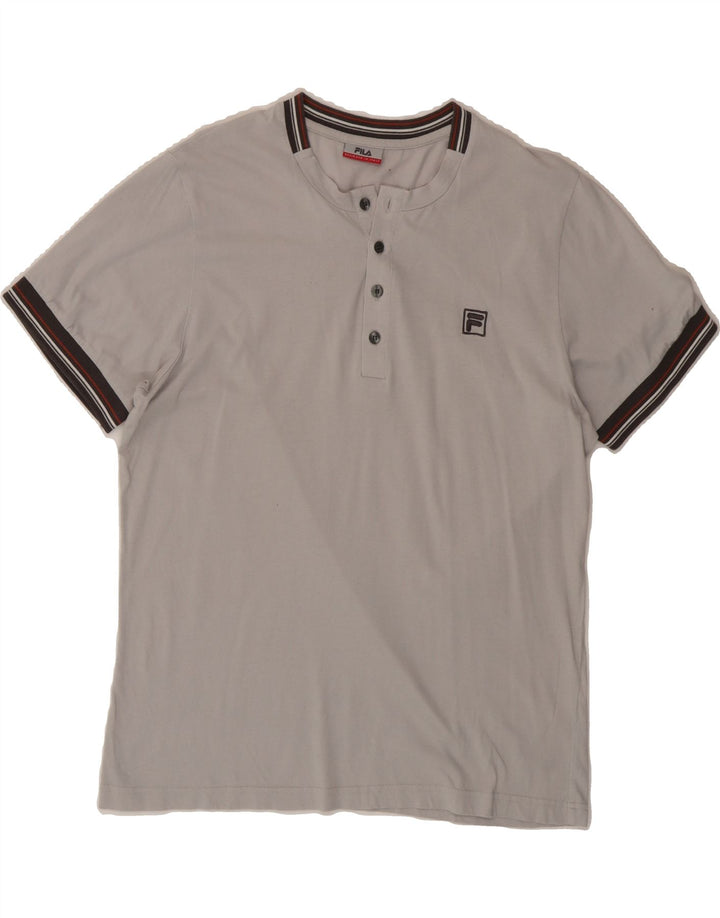 FILA Mens T-Shirt Top Medium Grey Cotton Classic Vintage Fila and Second-Hand Fila from Messina Hembry 