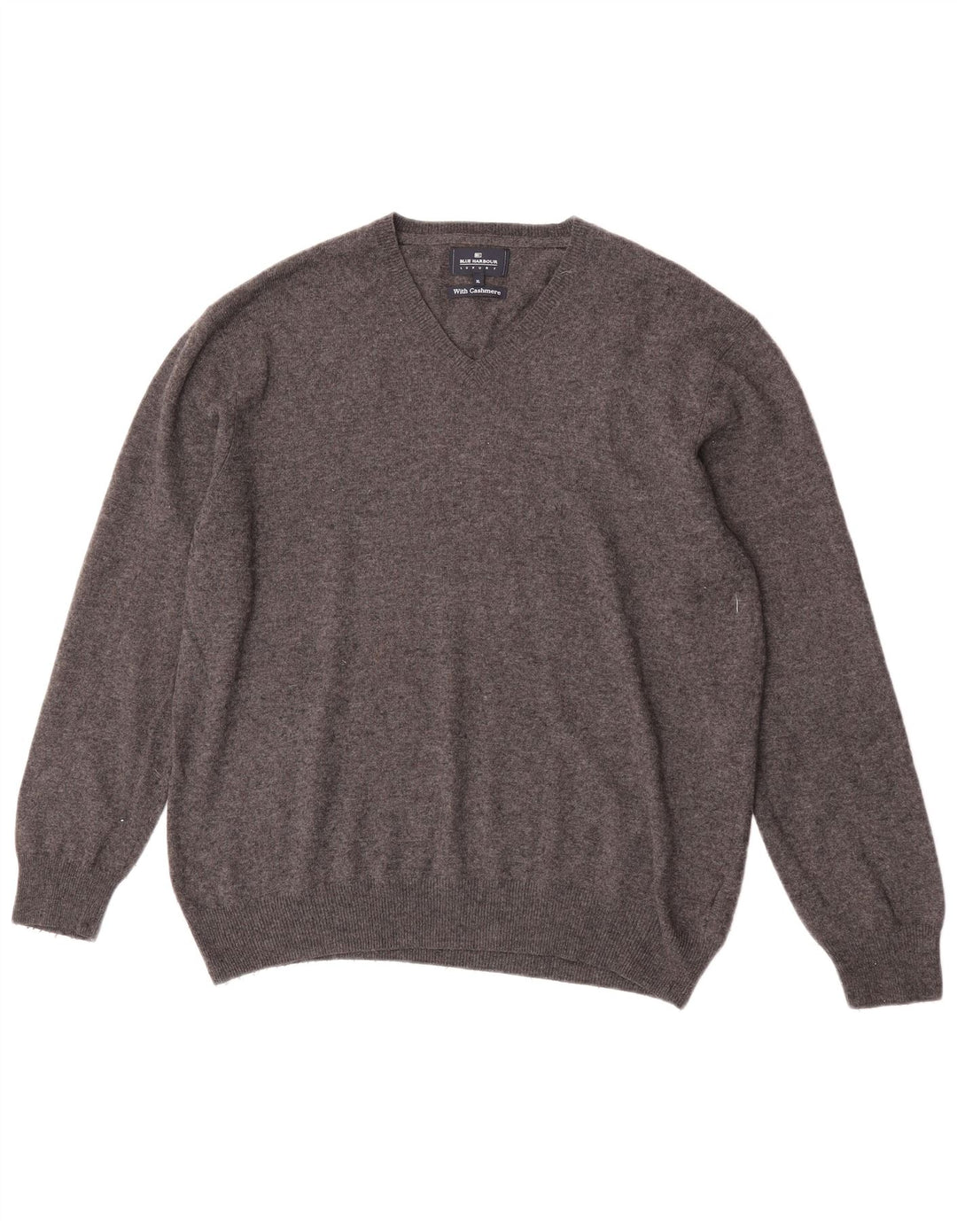 Marks & Spencer muški pulover s v-izrezom Blue Harbor XL siva vunena