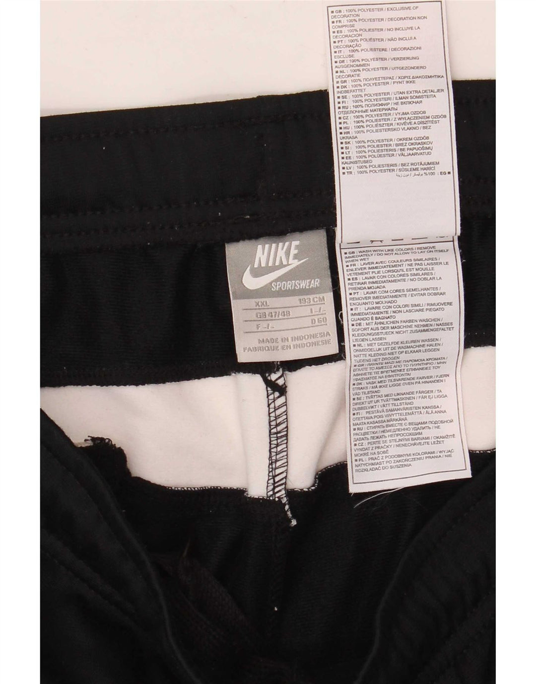 Nike muške kratke hlače za trenirku 2XL crni poliester u boji