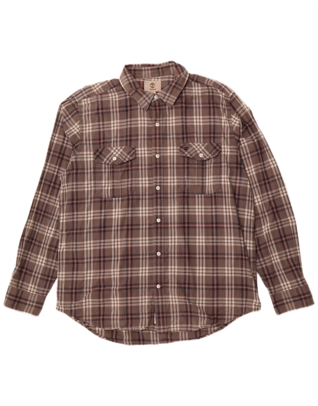 TIMBERLAND Muška košulja standardnog kroja XL sivi karirani pamuk