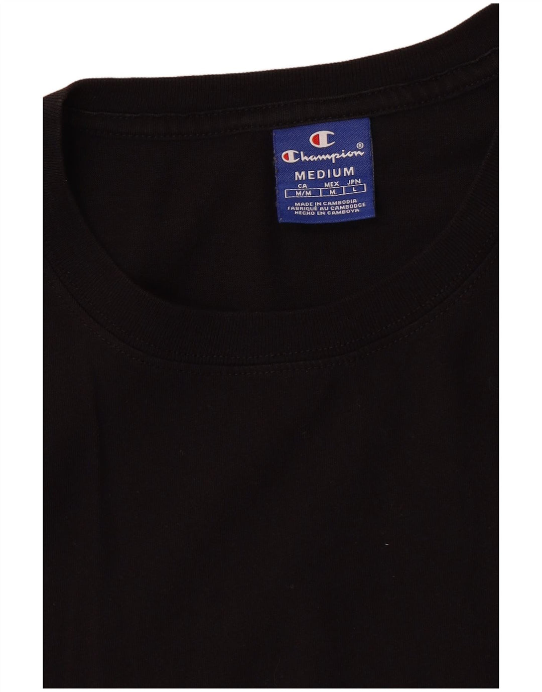 CHAMPION Ženska skraćena majica kratkih rukava s grafičkim motivima UK 14 srednje crna