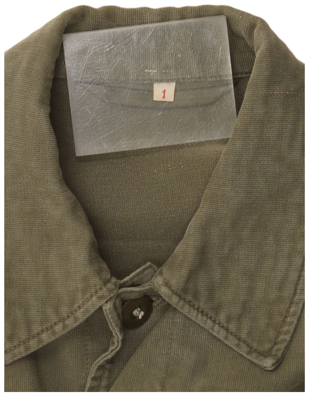Vintage muška vojna jakna UK 36 Mala kaki boja