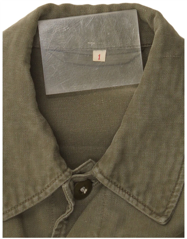 Vintage muška vojna jakna UK 36 Mala kaki boja