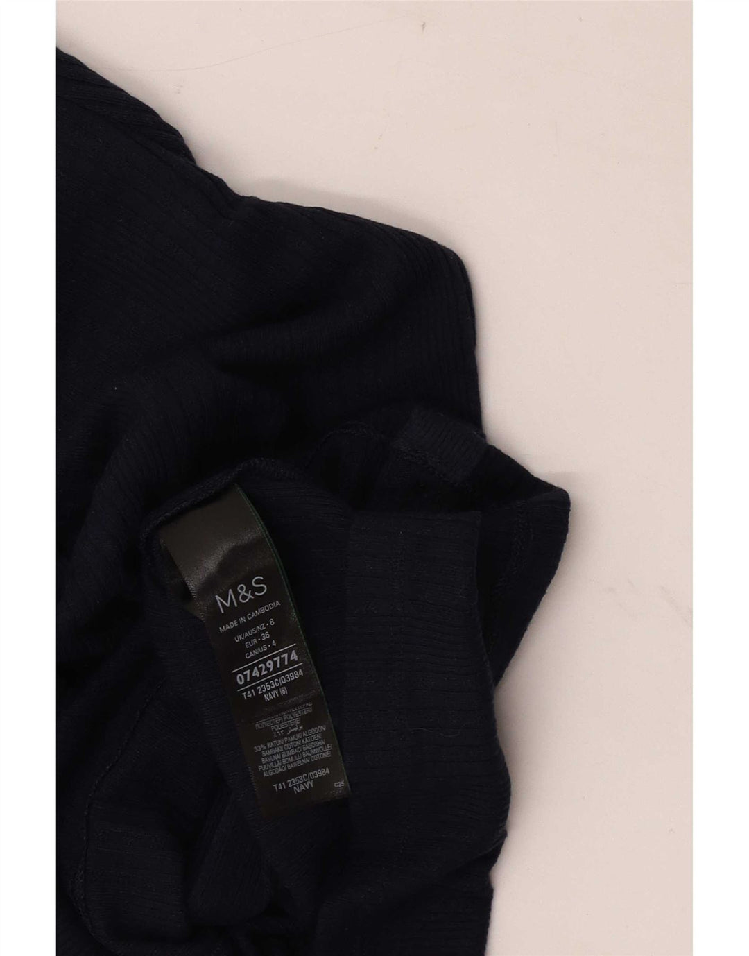 Marks & Spencer ženska košulja bluza UK 8 Mala tamnoplava poliester