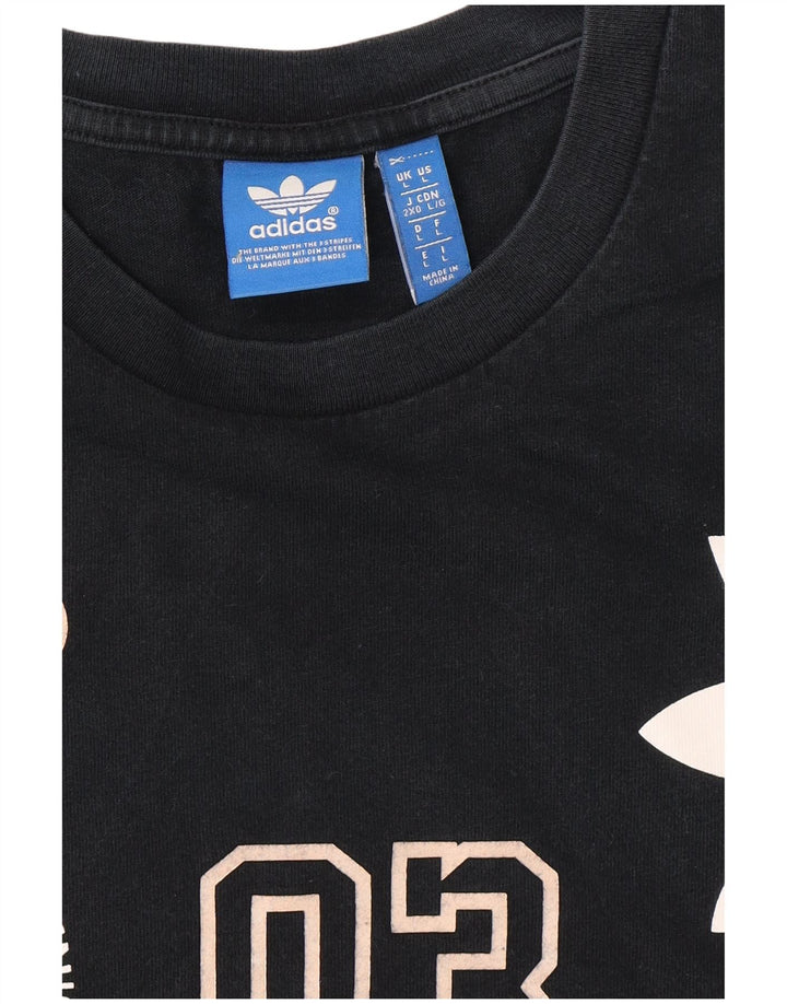 ADIDAS muška velika majica s grafičkim motivima, tamnoplava
