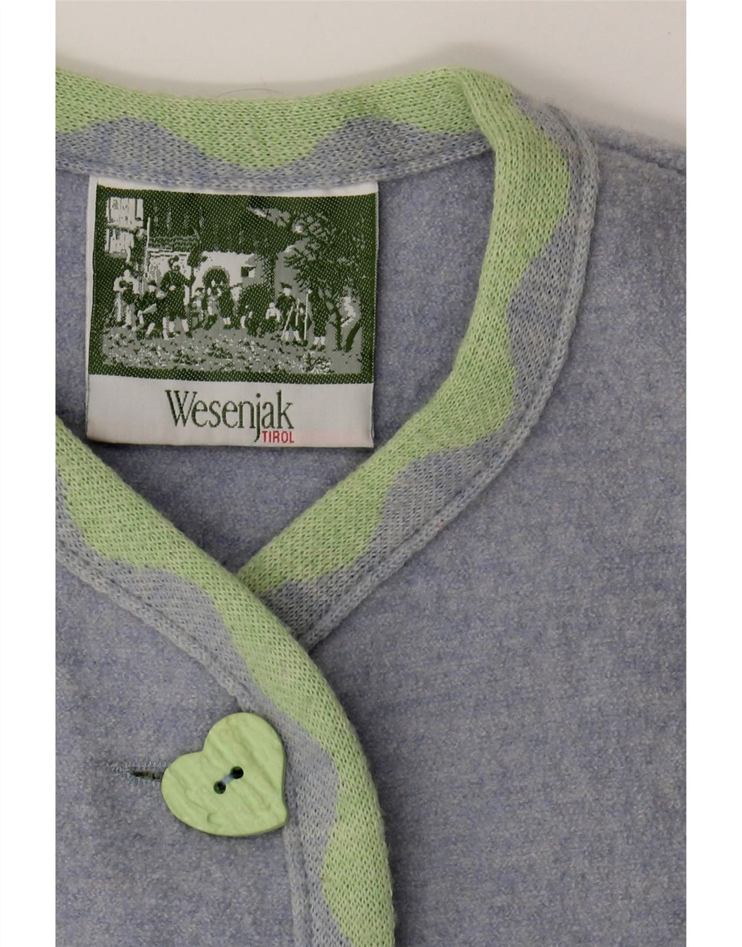 WESENJAK Womens 5 Button Blazer Jacket IT 44 Large Blue Wool Vintage Wesenjak and Second-Hand Wesenjak from Messina Hembry 