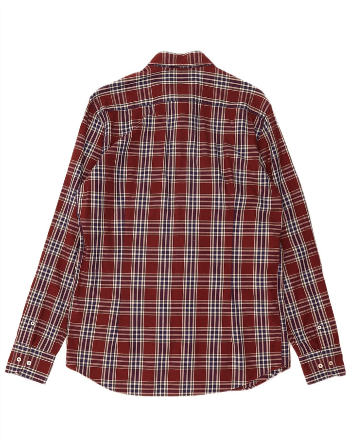 Massimo Dutti muška košulja Srednje bordo karirani pamuk