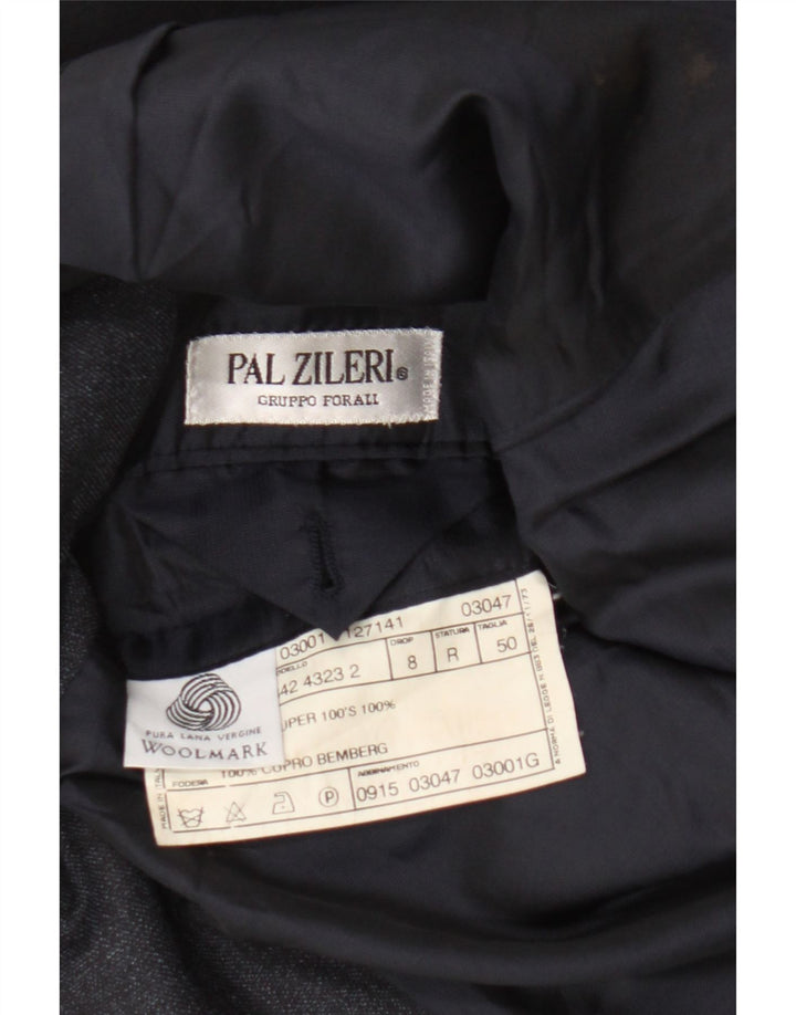 Pal Zileri Mens 3 Button Blazer Jacket IT 50 Large Grey Virgin Wool