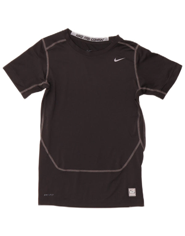 Nike Boys Dri Fit Graphic T-Shirt Top 13-14 Years XL crni poliester
