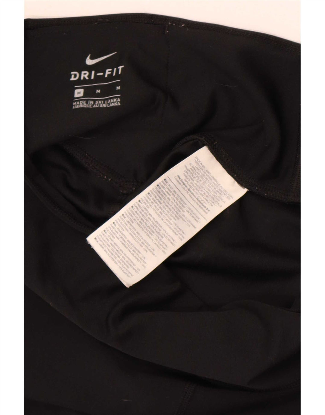 Nike Ženske Dri Fit Graphic Leggings UK 14 Srednje crni poliester