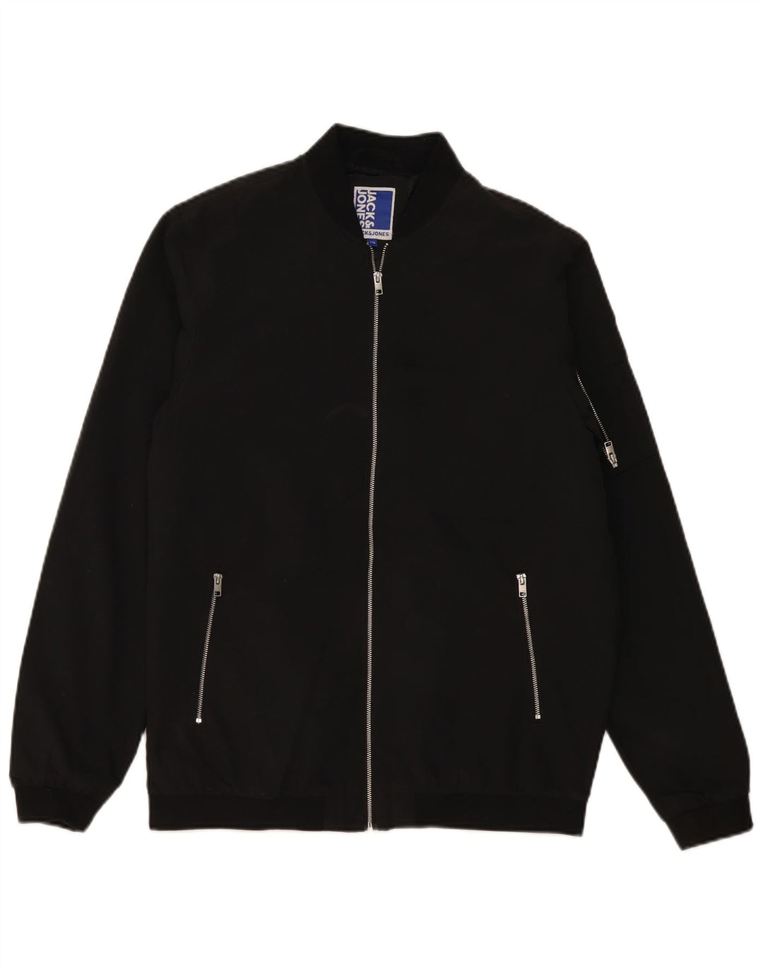 Bomber jakna Jack & Jones Boys 15-16 godina crna poliester