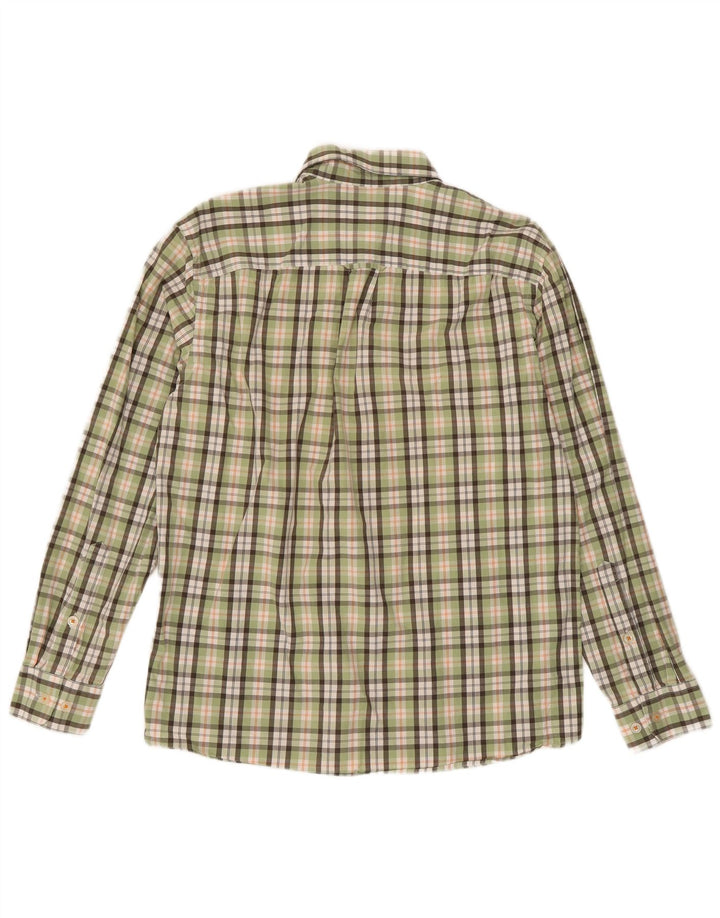 Orvis Mens Regular Fit Shirt Medium Green Plaid Cotton