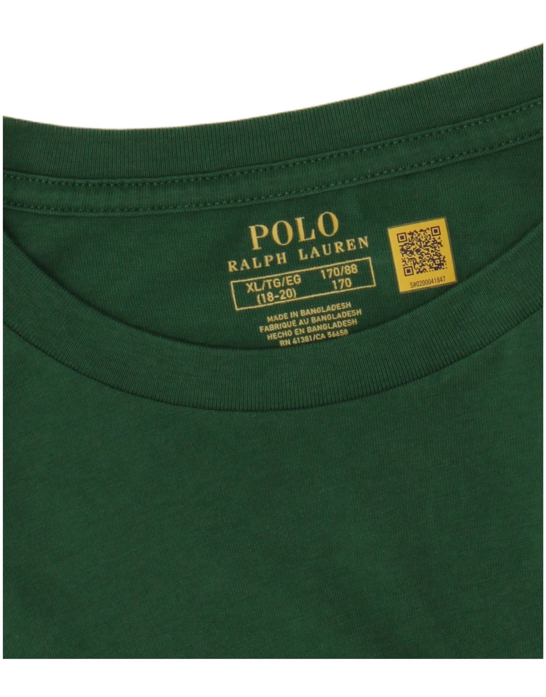 POLO RALPH LAUREN Dječja majica dugih rukava 15-16 godina XL zelena