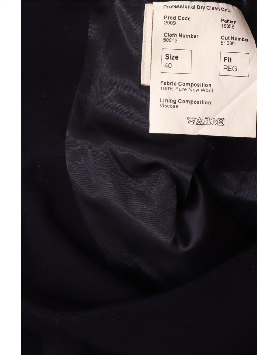 CROMBIE Muški kaput UK 40 Veliki mornarsko plavi novi vuneni klasični