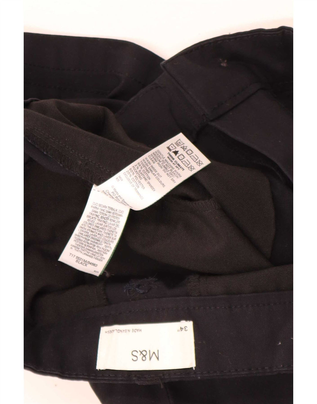 Marks & Spencer muške kargo kratke hlače W34 veliki crni pamuk