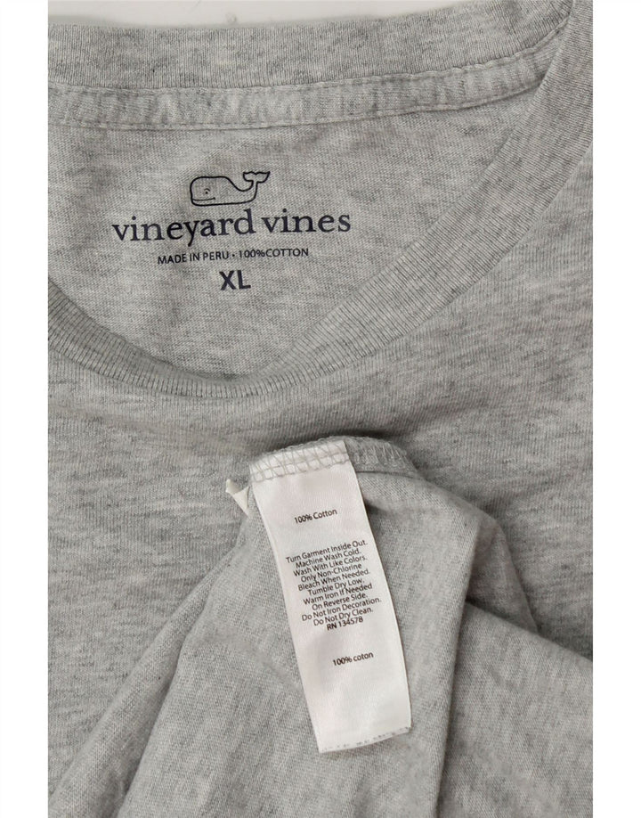 VINEYARD VINES Muška majica dugih rukava s grafikama XL, sivi pamuk