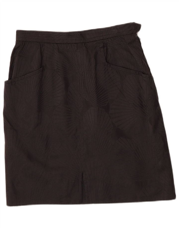 Saint Laurent ženska ravna suknja IT 42 Srednje W30 Crni cvjetni dizajner